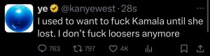 Kanye West Goes on a Twitter Rant: Makes Sexually Inappropriate Remarks on Kamala Harris